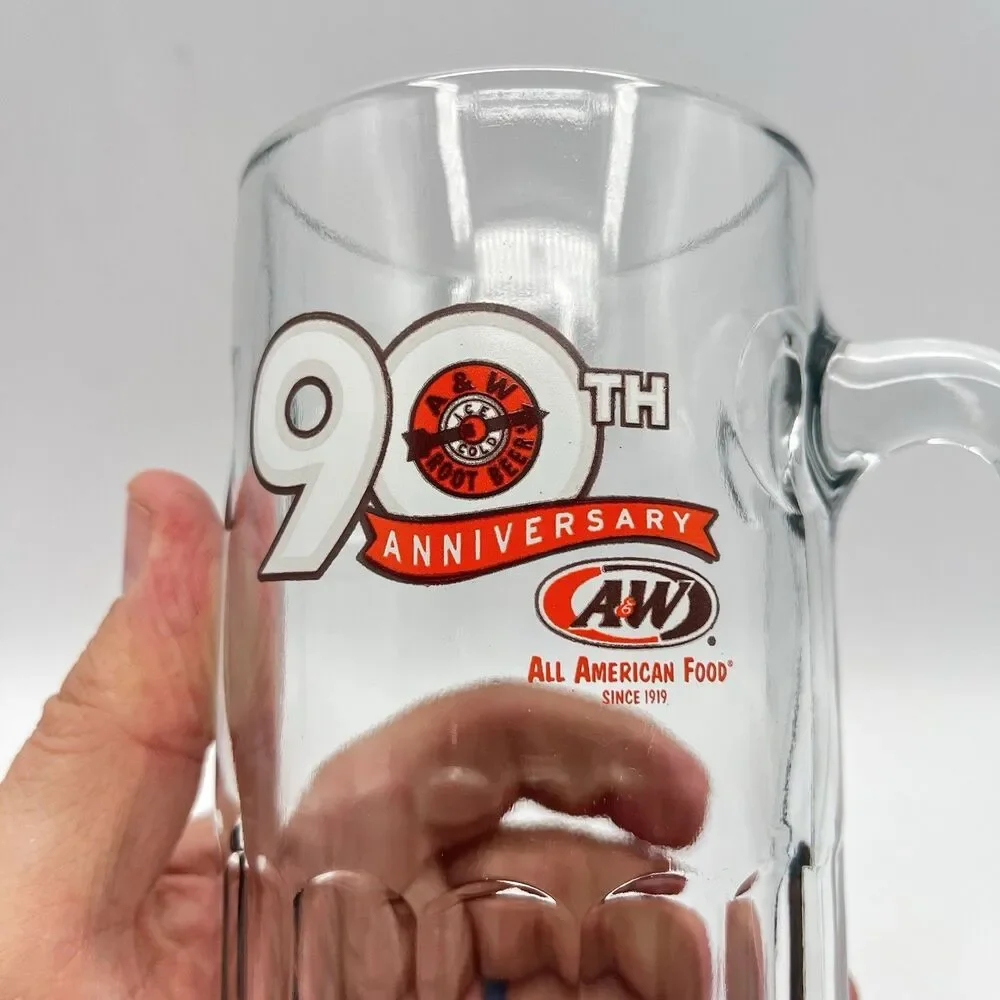 Vintage - A&W Root Beer 90th Anniversary Mug - 7” Tall  18 oz.